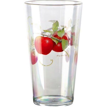 Reston Lloyd Reston Lloyd 75999 Harvest Apples  Acrylic Drinkware  19oz Ice Tea Glass  Set of 6 75999 Set